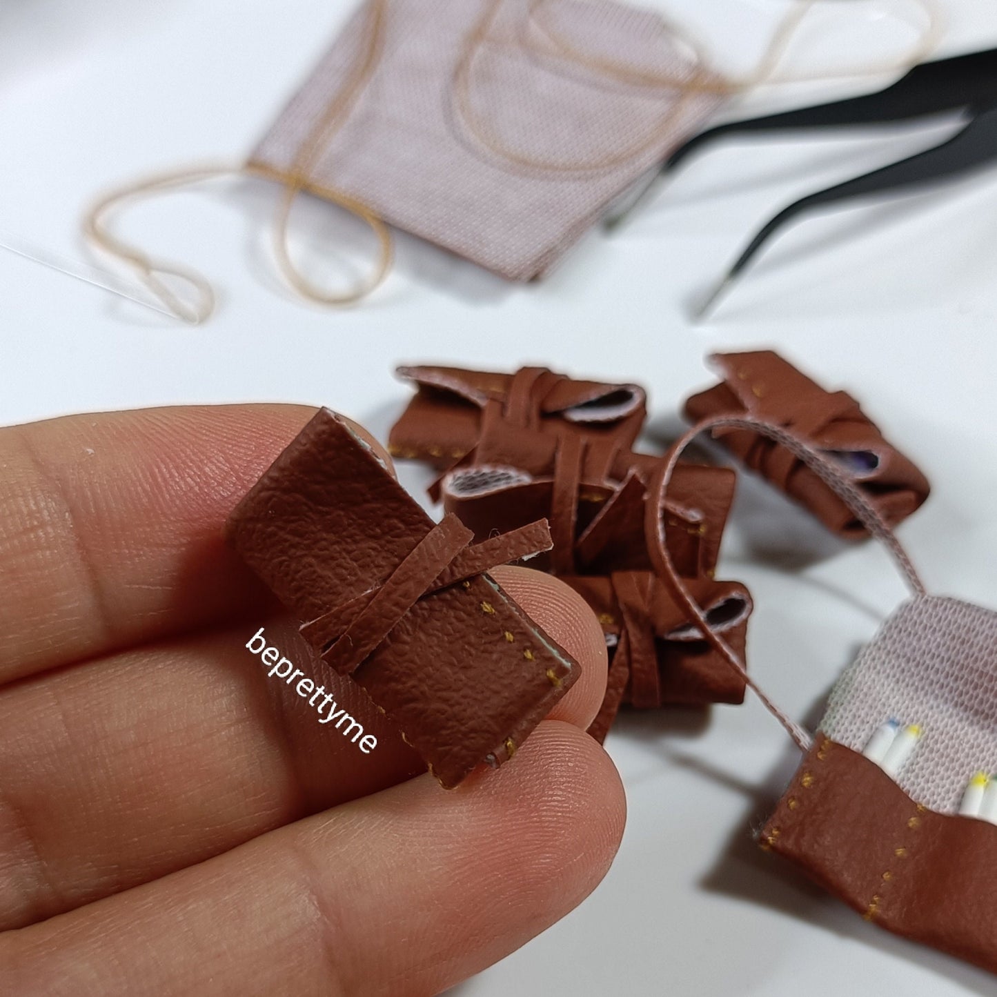 Miniature Leather Pencil Case 1:16 scale