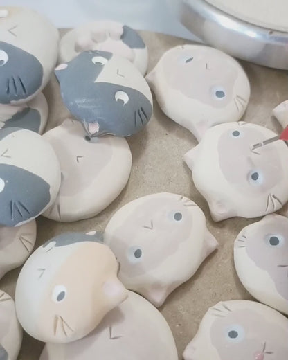 Super Cat Magnet. Ceramic Fridge Magnets. Handmade Pottery. Beautiful Collectibles. Special Gift for Loved Ones