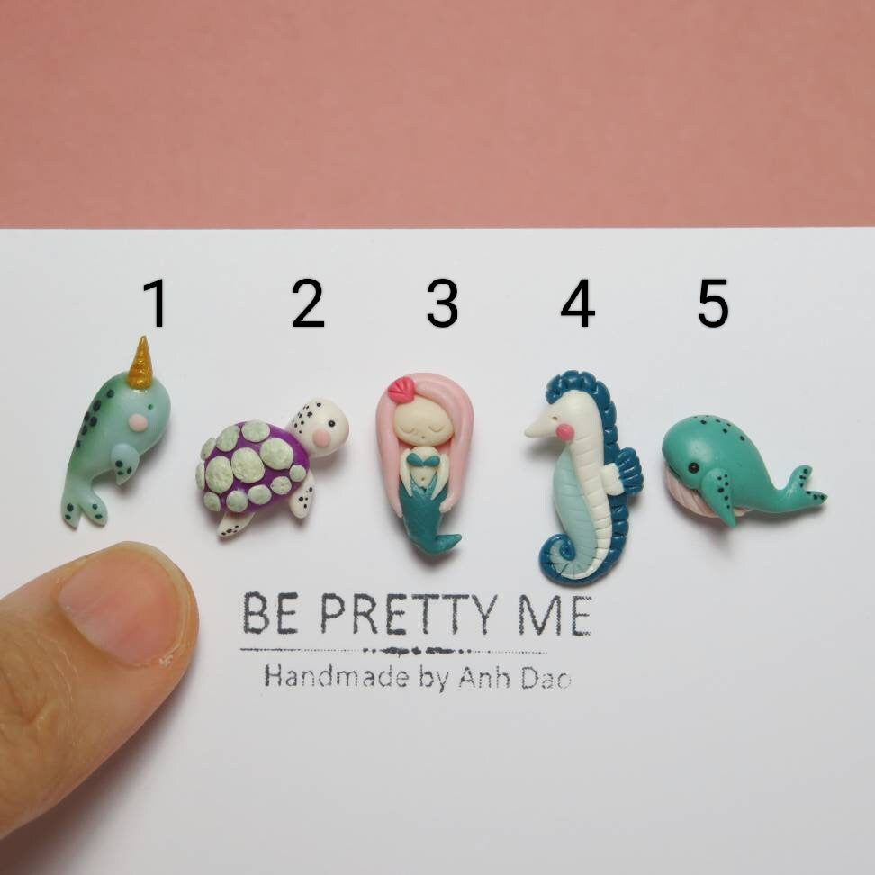 Magical Sea Creature Stud Earrings. One Stud