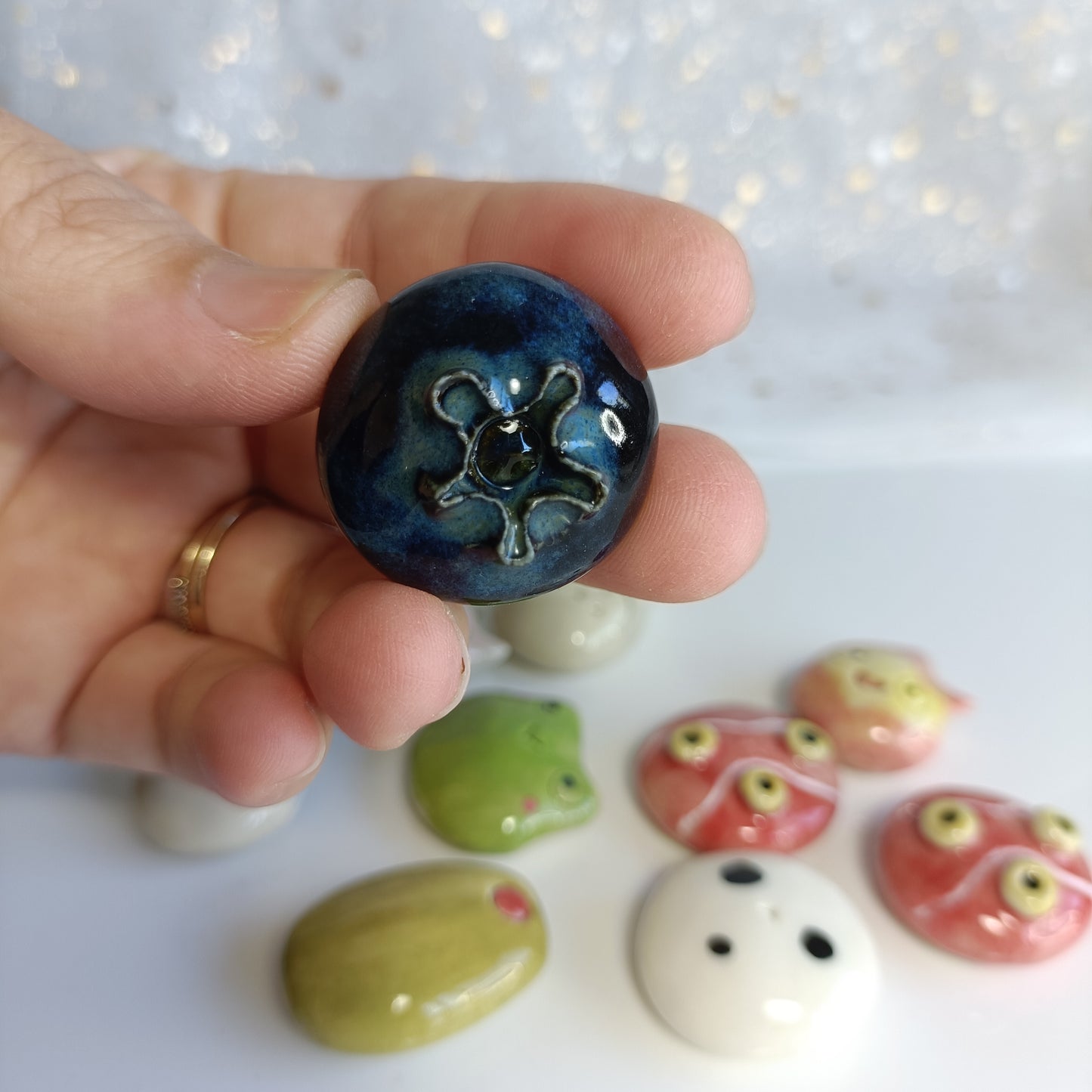 Cute Magnet. Ceramic Fridge Magnets. Handmade Pottery. Beautiful Collectibles. Special Gift for Loved Ones