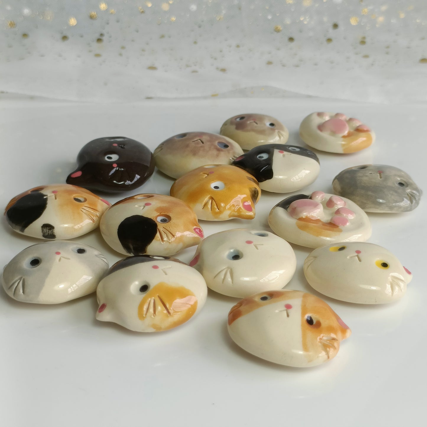 Super Cat Magnet. Ceramic Fridge Magnets. Handmade Pottery. Beautiful Collectibles. Special Gift for Loved Ones