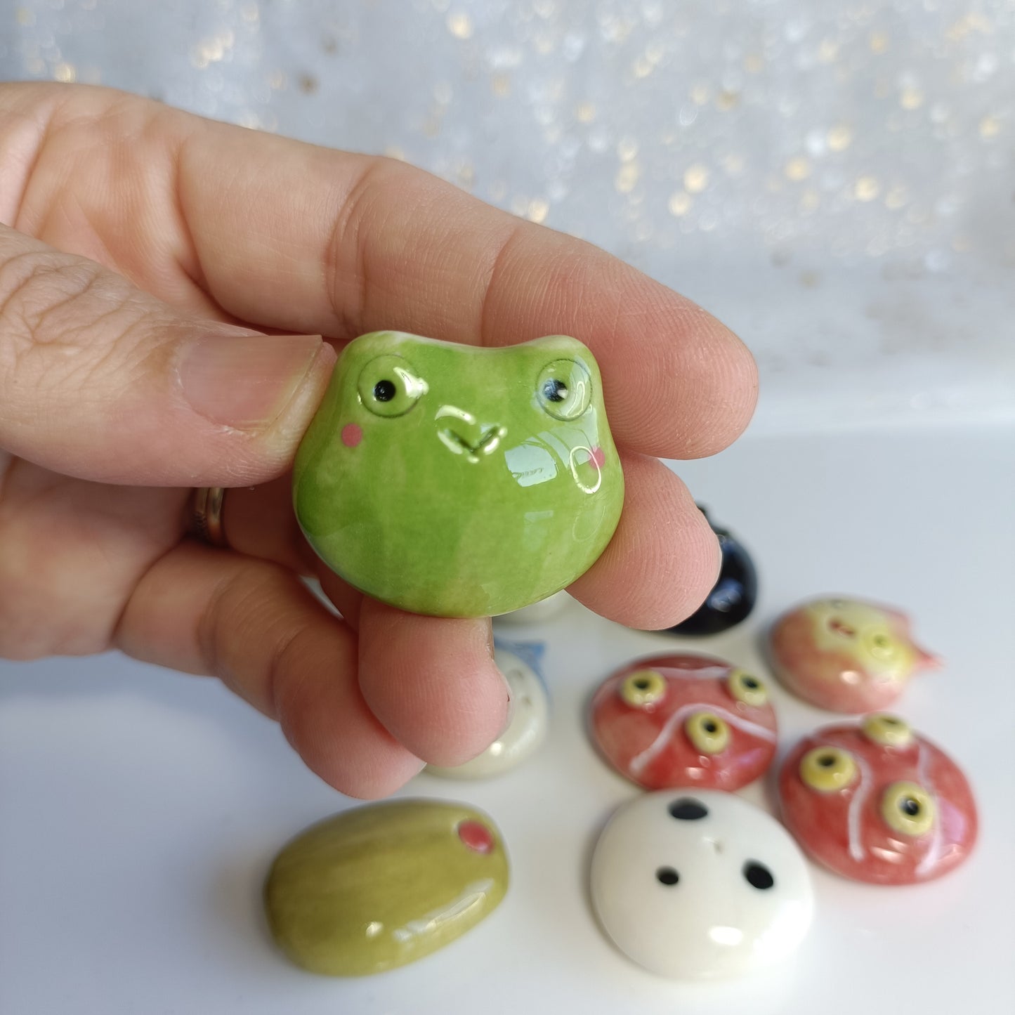Cute Magnet. Ceramic Fridge Magnets. Handmade Pottery. Beautiful Collectibles. Special Gift for Loved Ones
