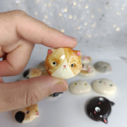 Super Cat Magnet. Ceramic Fridge Magnets. Handmade Pottery. Beautiful Collectibles. Special Gift for Loved Ones