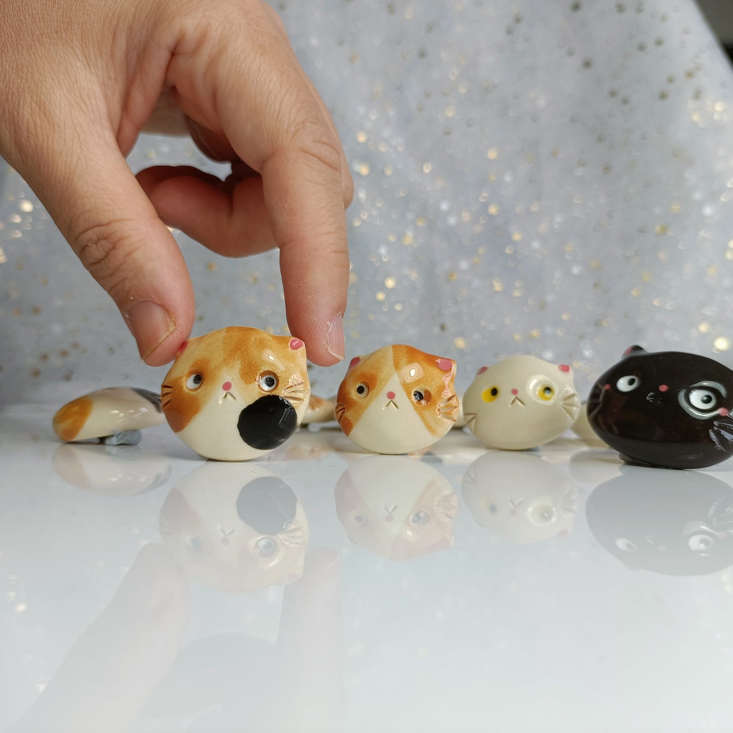 Super Cat Magnet. Ceramic Fridge Magnets. Handmade Pottery. Beautiful Collectibles. Special Gift for Loved Ones