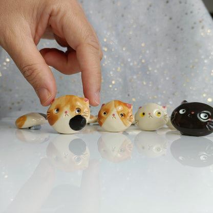 Super Cat Magnet. Ceramic Fridge Magnets. Handmade Pottery. Beautiful Collectibles. Special Gift for Loved Ones