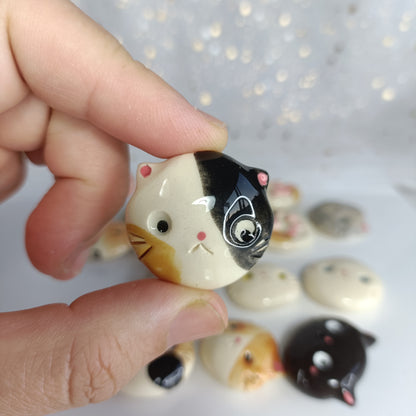 Super Cat Magnet. Ceramic Fridge Magnets. Handmade Pottery. Beautiful Collectibles. Special Gift for Loved Ones