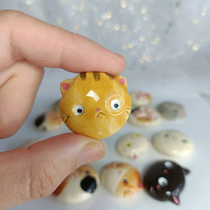 Super Cat Magnet. Ceramic Fridge Magnets. Handmade Pottery. Beautiful Collectibles. Special Gift for Loved Ones